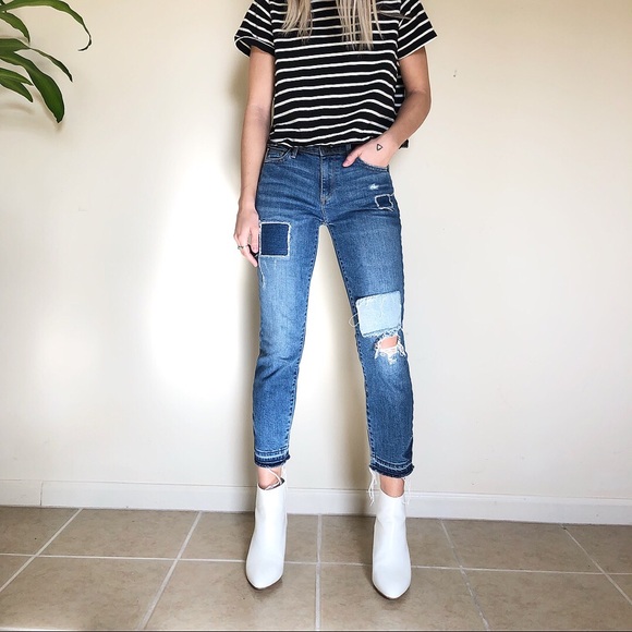 gap patchwork jeans